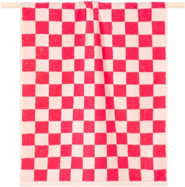 PAD Handtuch CHESS, 50x100 cm, Frottee (1-St), Made in Europe, 100% Baumwolle, modernes Karo Design
