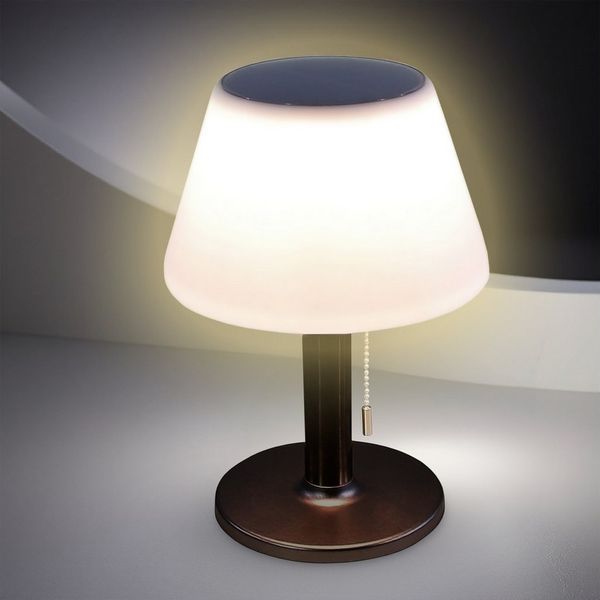 Spetebo LED Solarleuchte Solar Tischlampe warmweiß 27 cm - LED Gartenleuchte, Solar betrieben, LED fest integriert, warm weiß, 3 Helligkeitsstufen