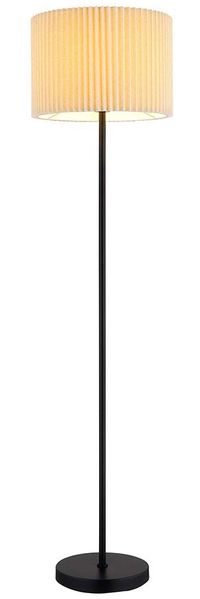 LED Stehleuchte, Textil natur, schwarz, H 152 cm