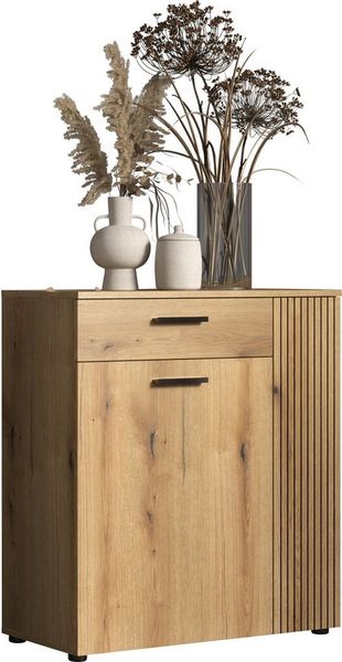 Home affaire Kommode Amrum (1 St), Schuhschrank 2 Türen & 1 Vollauszug Schublade - (B/T/H) 80/36/89 cm