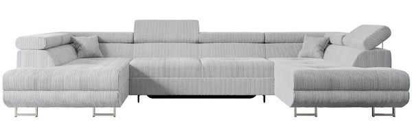 ALTDECOR Wohnlandschaft GUSA-U, Couch mit Schlaffunktion, Wohnzimmer - Ecksofa, Corner Sofa Bett Eckcouch Couch L-Form Schlafcouch Ausziehbar