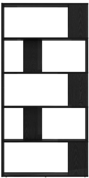 vidaXL Bücherregal Schwarz Eichen-Optik 80 x 24 x 159 cm Holzwerkstoff 8003712 Bild 5