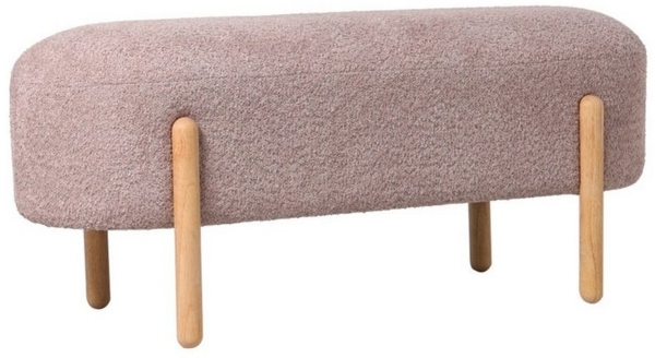 Bizzotto Bank Dayla aus Boucle-Stoff, Altrosa