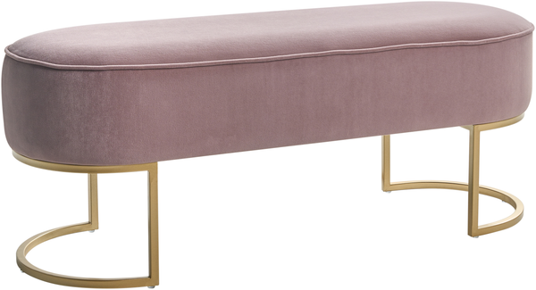 Bank MILRY Samtstoff Rosa