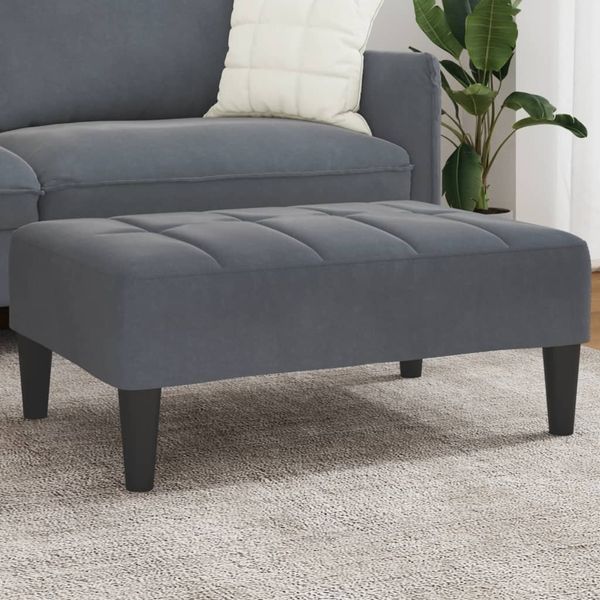 vidaXL Fußhocker Dunkelgrau 77x55x31 cm Samt 4007385