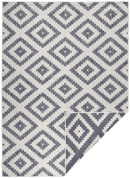 In- & Outdoor Teppich Malta Grau Creme - 120x170x0,5cm