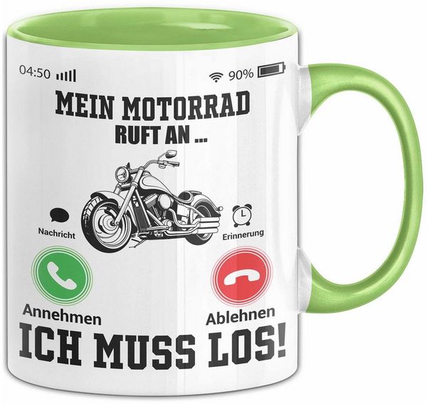 Trendation Tasse Mein Motorrad Ruft An. Ich Muss Los Tasse Geschenk Für Motorrad Bike