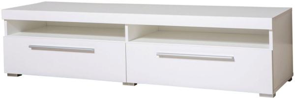 Lowboard India TV-Unterschrank 140 x 39,5 x 35 cm weiß hochglanz