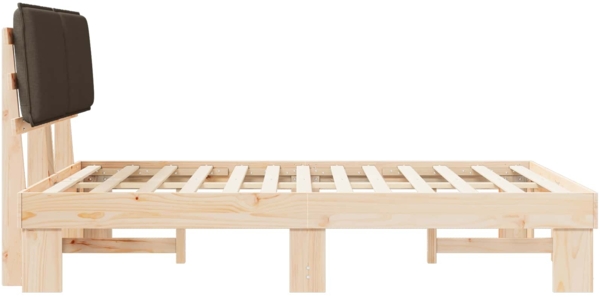 vidaXL Bettgestell mit gepolstertem Kopfteil Taupe 150x200 cm 877272 Bild 5