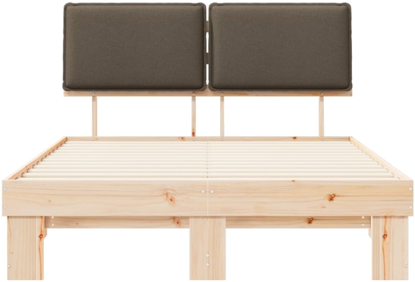 vidaXL Bettgestell mit gepolstertem Kopfteil Taupe 150x200 cm 877272 Bild 4
