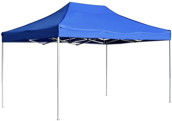 vidaXL Profi-Partyzelt Faltbar Aluminium 4,5x3 m Blau 45492