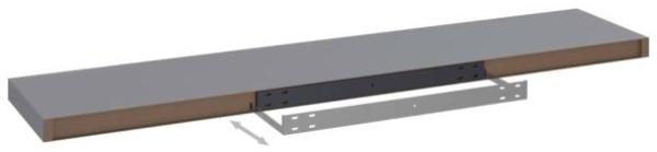 vidaXL Schwebendes Wandregal Grau 120x23,5x3,8 cm MDF 323862 Bild 5