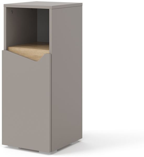 Midischrank Marelle Greige 30 x 74.5 cm mit Tür und offenem Fach Vicco