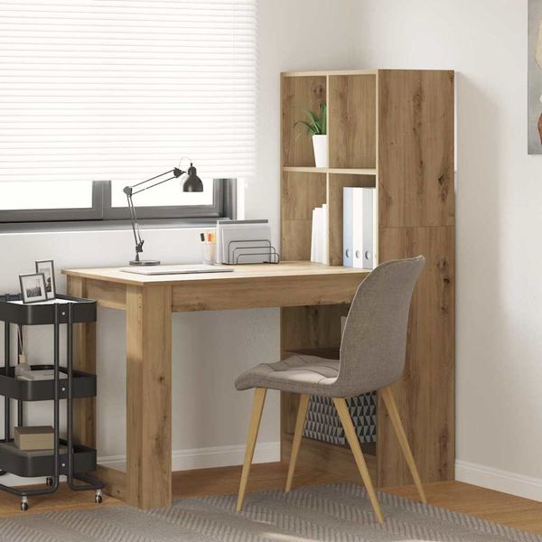 vidaXL Schreibtisch Artisan-Eiche 122 x 67 x 145 cm Holzwerkstoff 3337264
