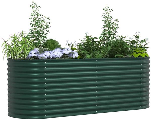 vidaXL Hochbeet Grün 240 x 80 x 81 cm Stahl 42008124 Bild 3