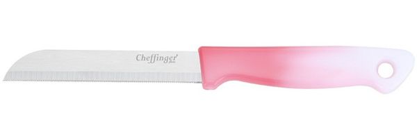 1 Stück Küchenmesser 18 cm mit ergonomischem Griff - vielseitig & pflegeleicht, Pink