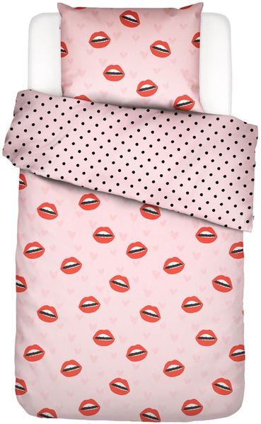Covers & Co Bettwäsche Kiss my Sass Rose Bio Baumwolle Perkal 155 x 220 + 80 x 80 cm