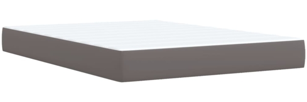 vidaXL Boxspringbett mit Matratze Grau 140x200 cm Kunstleder 3293026 Bild 8