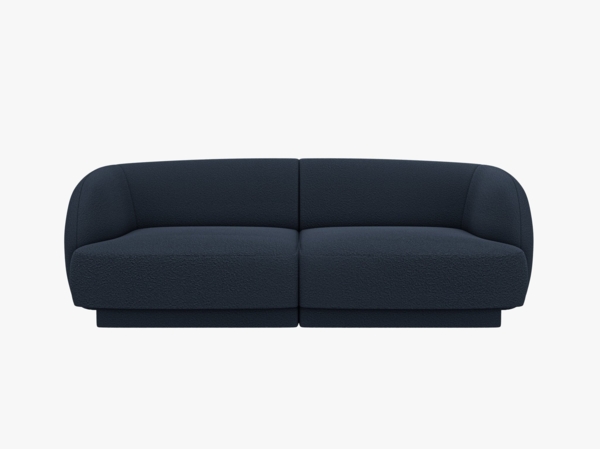 Micadoni Sofa Miley 2-Sitzer Boucle Baloo Dunkelblau