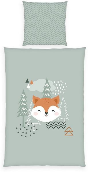 Baby Best Wendebettwäsche Young Collection Nordic Forest, Flanell, 2 teilig, mit tollem Wendemotiv