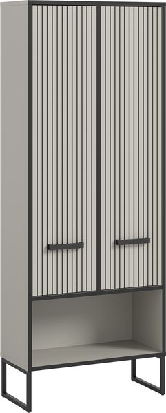 Hochschrank >Bagno< 9 Fächer, 2 Türen, in kaschmir Dekor - 59x159x32cm (BxHxT)