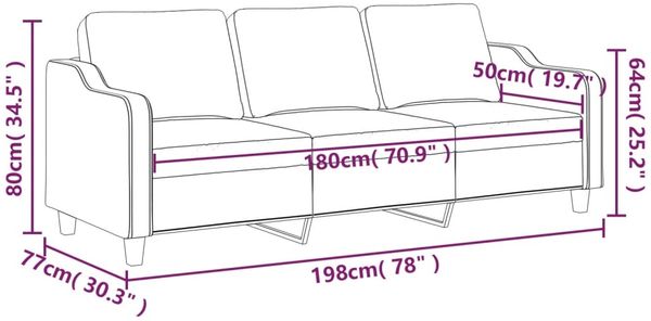 vidaXL Sessel , Taupe, 198x80 cm Bild 8