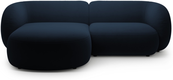 Micadoni Ecksofa Kate 2-Sitzer Links Samt Königsblau