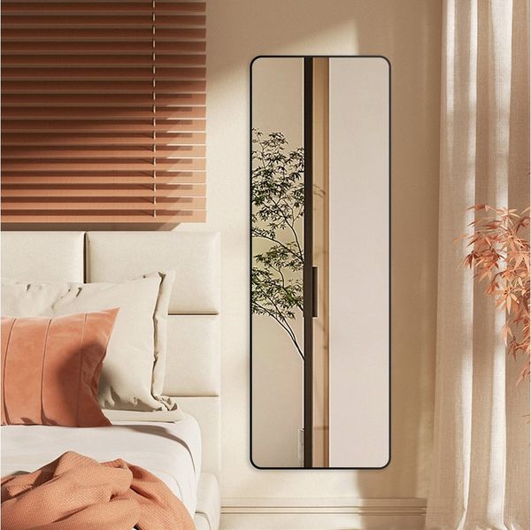Hopibath Ganzkörperspiegel für Schlafzimmer Spiegel groß für Wohnzimmer Flur Garderobe Hotel (Standspiegel Rechteckig, mit Alurahmen, 5mm Glas), 180x80, 150x50, 160x40, 140x40cm