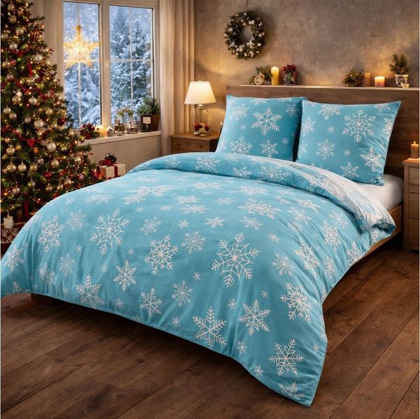 Buymax Bettwäsche, Biber, 2 teilig, 135x200 cm Flanell 100% Baumwolle Winterbettwäsche mit Reißverschluss
