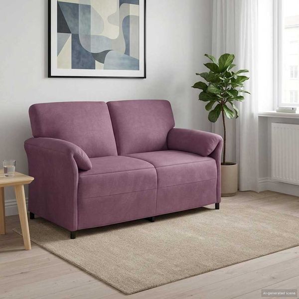 vidaXL 2-Sitzer Sofa Lila 158 x 83 x 95 cm Samt 42033966