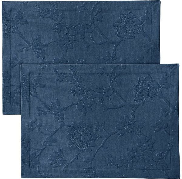 Erwin Müller Platzset Tischset "Arnsberg" 2er-Pack, bügelleicht Uni/Blumen