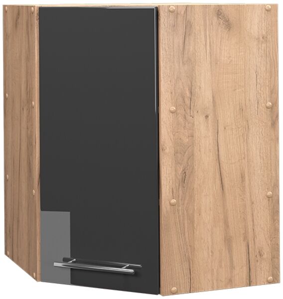 Eckhängeschrank Fame-Line Anthrazit Hochglanz 57 cm Vicco