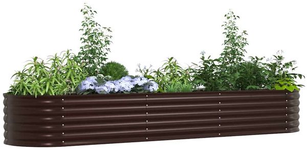 vidaXL Hochbeet Braun 320 x 80 x 44 cm Stahl 42008138 Bild 3