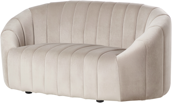 Sofa 2-Sitzer MALUNG Samtstoff Beige Bild 4