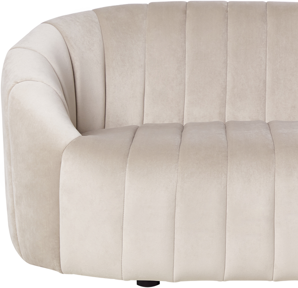 Sofa 2-Sitzer MALUNG Samtstoff Beige Bild 6
