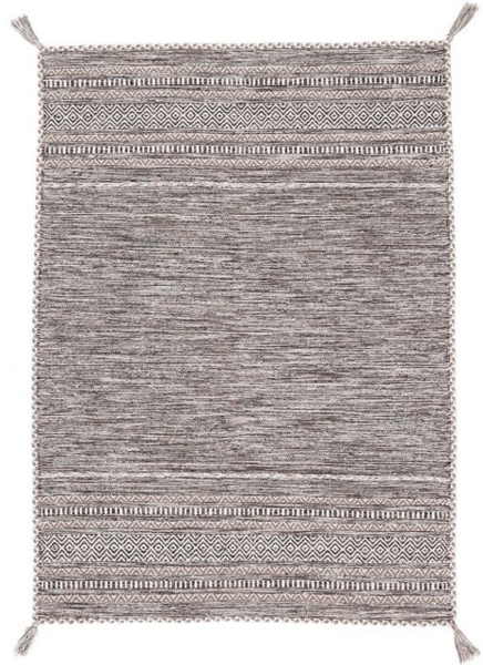 carpetfine Teppich Kelim Azizi, auch als Läufer erhältlich, rechteckig, Höhe: 5 mm, handgewebt, Baumwolle, Wendeteppich mit Fransen, Fleckerl, Wohnzimmer Bild 4