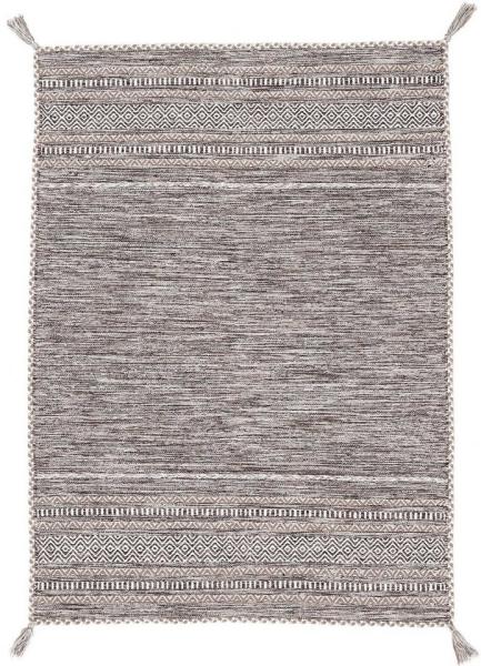 carpetfine Teppich Kelim Azizi, auch als Läufer erhältlich, rechteckig, Höhe: 5 mm, handgewebt, Baumwolle, Wendeteppich mit Fransen, Fleckerl, Wohnzimmer Bild 1