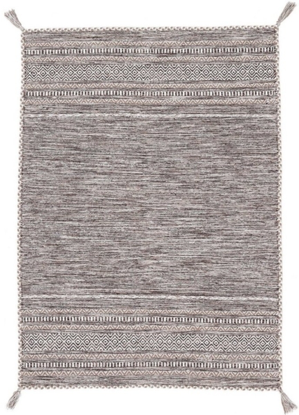 carpetfine Teppich Kelim Azizi, auch als Läufer erhältlich, rechteckig, Höhe: 5 mm, handgewebt, Baumwolle, Wendeteppich mit Fransen, Fleckerl, Wohnzimmer Bild 5
