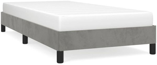 Einzelbettgestell Design für Erwachsene ohne Matratze Hellgrau 100x200 cm Samt d4869e