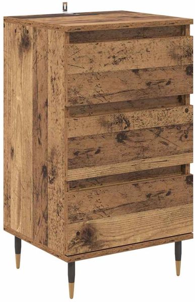 Sideboard, Kommode mit Schubladen Altholz 35 x 40 x 70 cm Holzwerkstoff j2102p