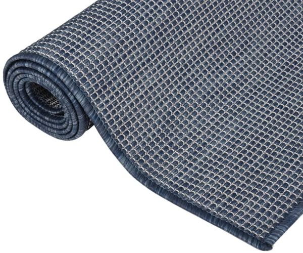 vidaXL Outdoor-Teppich Flachgewebe 120x170 cm Blau 340795 Bild 3