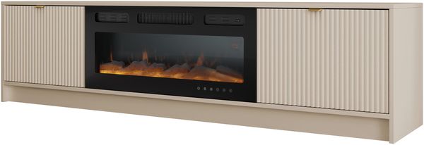 Mirjan24 'Tireno EF' TV-Lowboard mit elektrischem Kamin, Holz sandbeige, 48 x 40 x 182 cm Bild 3