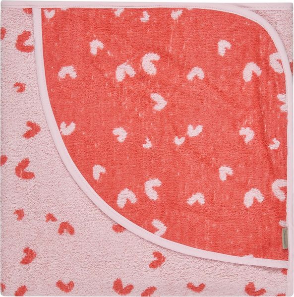 Sterntaler Kapuzenbadetuch Bär Betty, Baby-Badetuch mit Kapuze, saugfähige Baumwolle, Herzchen-Applikation, weich und pflegeleicht, 100×100×0,5 cm, rosa