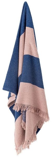 Wohndecke Bloomingville Cadeo Decke, Blau, 160x130 cm, Bloomingville