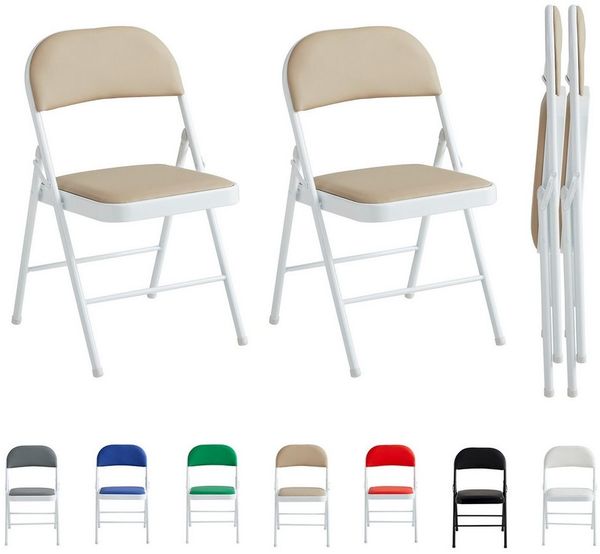 MCC direct Klappstuhl Kunstleder Klappstuhl gepolstert im 1er, 2er, 4er und 6er Set (2 St)