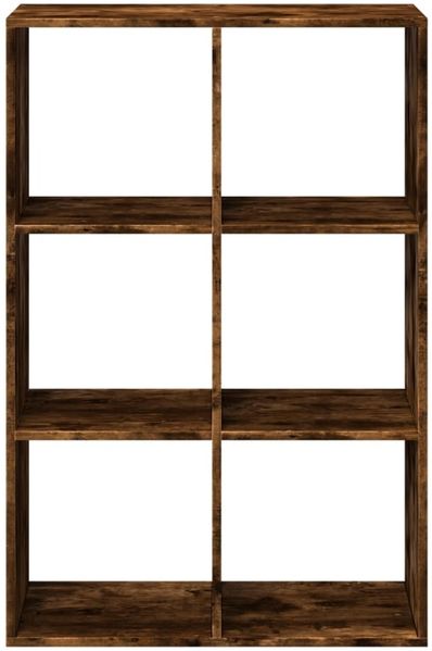 vidaXL Raumteiler-Bücherregal Räuchereiche 69,5x29x103,5 cm 858016 Bild 5