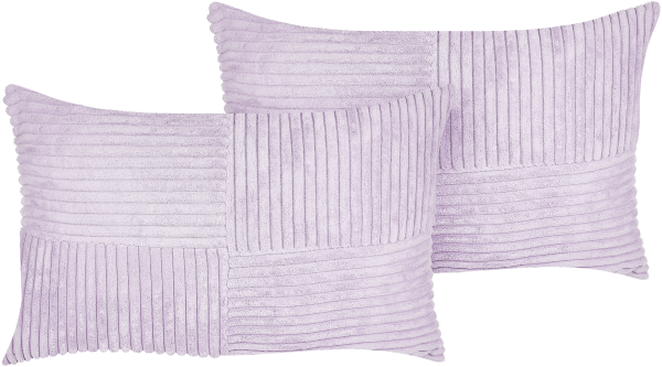 Kissen 2er Set MILLET, Violett, 47 x 27 cm