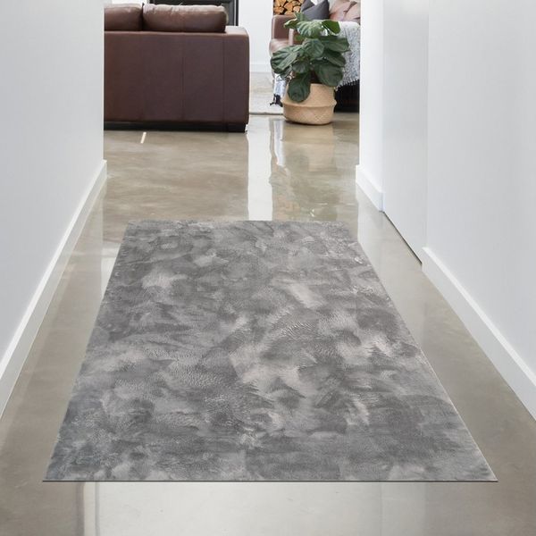 Carpetia Fellteppich Kunstfell Hasenfell-Optik, rechteckig, Höhe: 10 mm, seidig weich & flauschig mit dichter Kurzflorstruktur