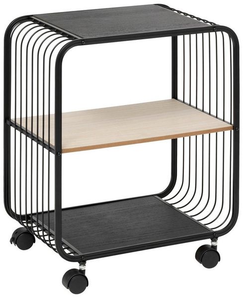 5five Simply Smart Regal Rollregal NOIR, 2-stufig, Metall, 43,3 x 28 x 53 cm