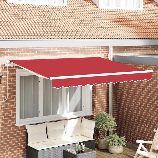 vidaXL Markisenersatzstoff Rot 3,5 x 2,5 m Polyester 42000629